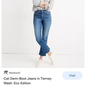 Madewell Demi Boot jeans sz 24